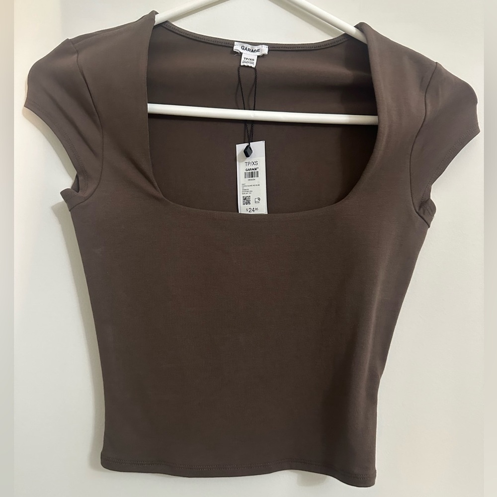 Garage Brown Crop Top